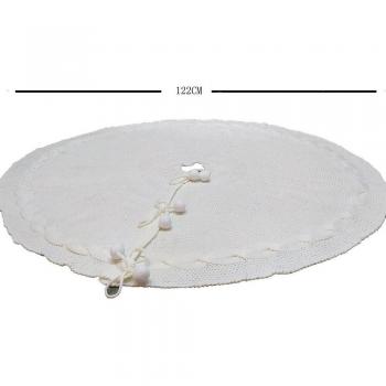 Grand Tapis d'Arbre de Noël 48 – Élégance Festive