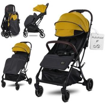 Lorelli Buggy Minori Kinderwagen faltbar PU-Räder Getränkehalter Fußabdeckung gelb