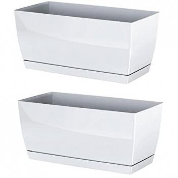 Maceta Coubi Case P Blanco para Terraza y Balcón