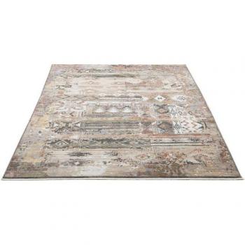 Theko 40x60 Beige Abstract Design Floor Mat