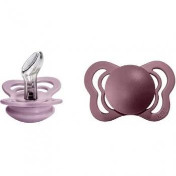 BIBS Couture Silicone Size 1: 0+ months ciuccio Lilac / Heather 2 pz