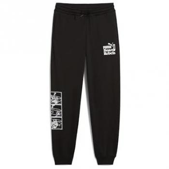 PUMA Junge Sporthose – MID90S Sweatpants FL B, 128, schwarz, Baumwolle/Polyester
