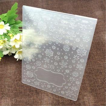 Fleurs glacées gaufrage plastique
