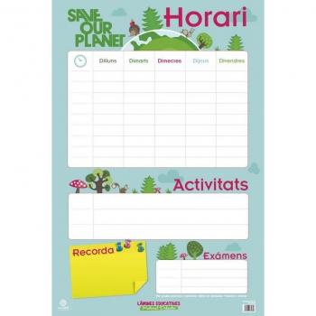 Lámina Educativa Horario Escolar 40x60 cm