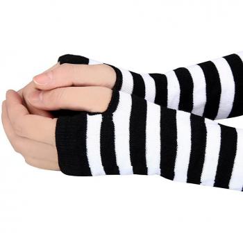 Gants à doigts rayés pour l'hiver