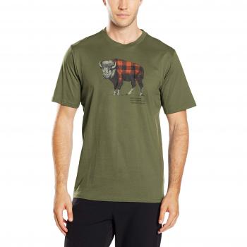 Columbia T-Shirt Homme CSC Check The Buffalo II, Coton, Vert