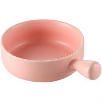 650ML Nordic Round Porcelain Baking Dish with Handle
