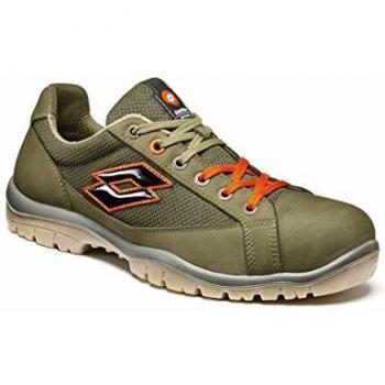 Lotto Jump 500 S1P SRC Chaussures de sécurité homme Vert olive orange 44 EU