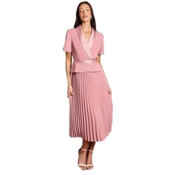 Coast Pleated Skirt 2‑in‑1 Dress – Antique Rose (12)