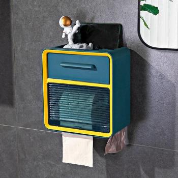 Lightweight Waterproof Toilet Paper Box – Luxury Wall-Hanging Roll Holder with Free Punch