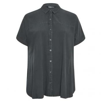 Blouse Chaussée Noir 100 % Coton – Yours Curve