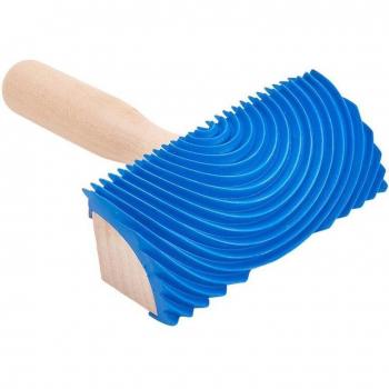 Blue Wood Grain Design Paint Roller with Rubber Grip (1pc/2pcs)