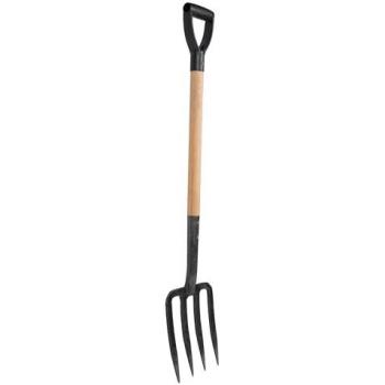Spatola a quattro denti, 23×6×105 cm, acciaio temprato e impugnatura in legno