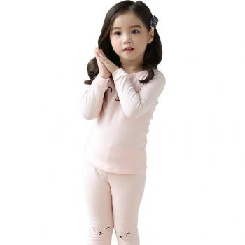 Sweet Cartoon Print Kids' Pajama Set