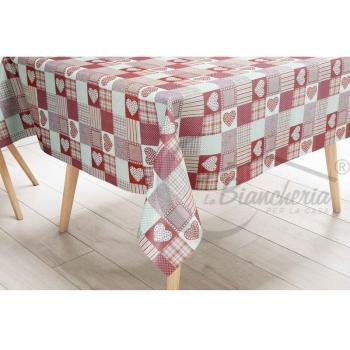Nappe de Table Hydrofuge Cuore Rosso