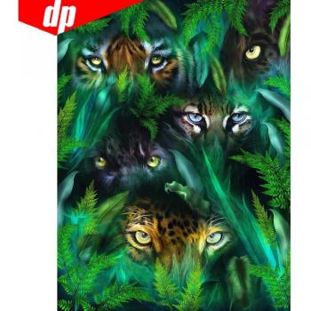 DIY Tiger-Glitzerbild: Volle Runde Diamanten (20 × 30 cm) – Perfekt zum Selberstecken