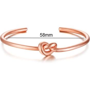 Gold Cuff Knot Bracelet for Women, Stainless Steel Tie Bangle, Bridesmaid Gift