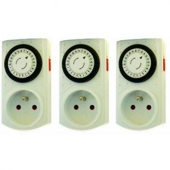 CHACON Pack de 3 programmateurs mécaniques