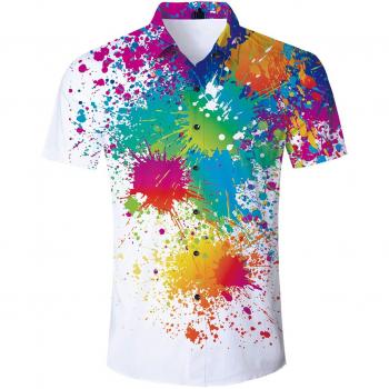 White Splash Hawaiian Party Tee