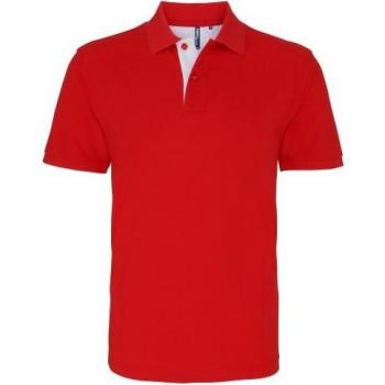 Polo da Uomo Asquith & Fox 2XL Contrasto Rosso/Blu