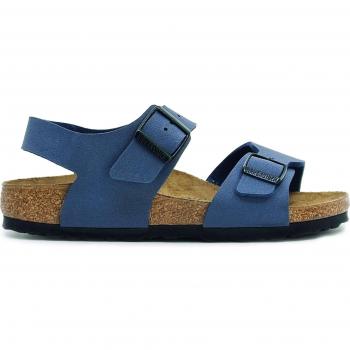 Sandali da ragazzo in pelle nabuk Birkenstock New York Birko-Flor