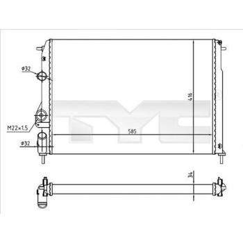 TYC 728-0055-R Sistema de arrefecimento do motor