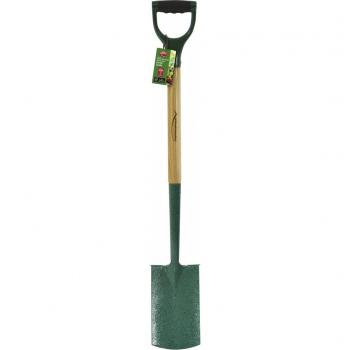 Ambassador Spade with Carbon Steel Border, Natural Ash Grip