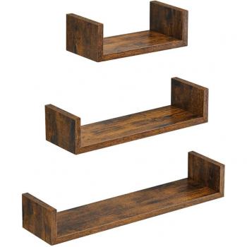 Mensole da Parete Decorative, Set di 3, 30/45/60 cm, Portata 10 kg