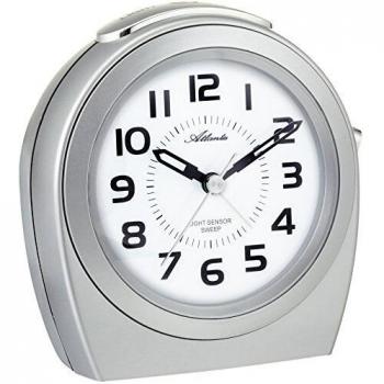 Table Clock Atlanta 1668‑19, design vintage en argent
