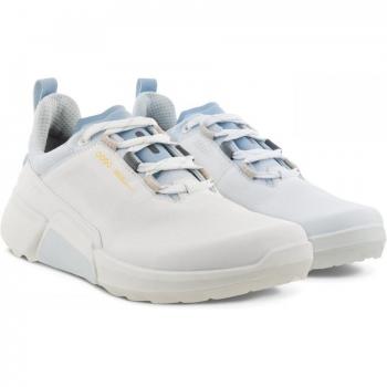 ECCO Women's Golf BIOM H4 Shoes, White/Air, EU39, Gore-tex, Spikeless Club