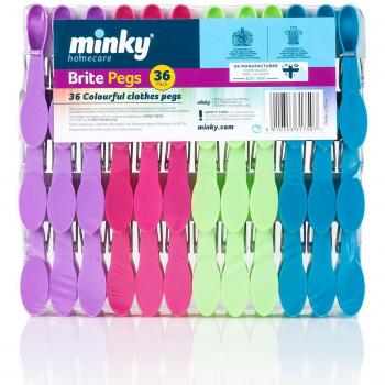 Multi‑Colour Minky Brite Pegs – 20×4×17 cm Household Line Holders