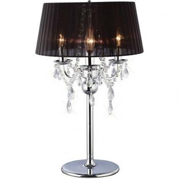 Olivia 3-Light Polished Chrome Table Lamp