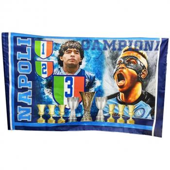 Bandiera Napoli Campione d'Italia 3 Scudetti 90x140