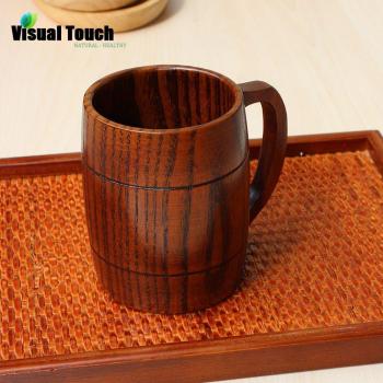 Solid Wood Brown Beer Cup – 350ml