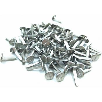 100pcs 8mm Silver Metal Embellishment Brads