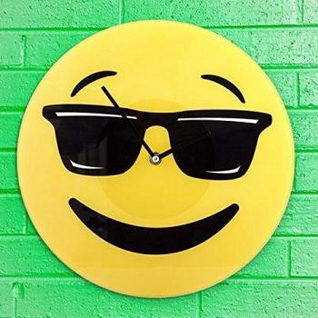 Reloj de Pared Emoticono Cool con marco de aluminio
