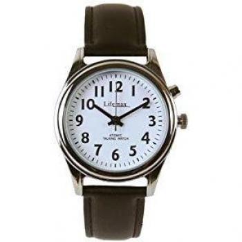 Talking Atomic Watch Round Face Leather Strap