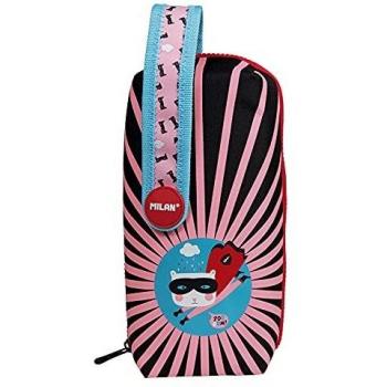 Kit 4 estuches con contenido Super Heroes MILAN rosa