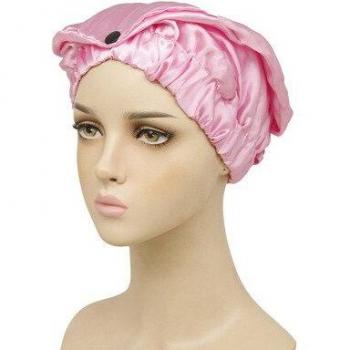 Gorro Largo para Mujer con Sistema de Ajuste y Botón