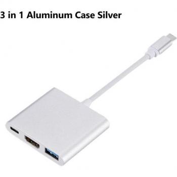 3-in-1 USB-C Hub met 4K HDMI voor MacBook Pro en Samsung