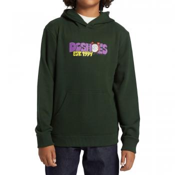 DCShoe Streetwear: Felpa a Manica Lunga Verde per Teen