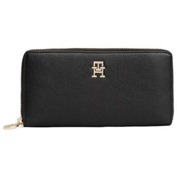 Cartera de Lujo Tommy Hilfiger Negra con Emblema Metálico