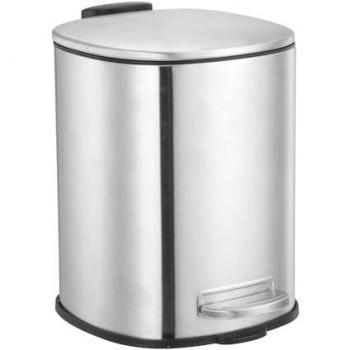Showerdrape Capri 3‑Litre Silver Pedal Bin
