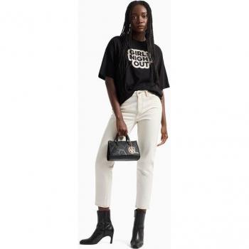 Jeans Donna Boyfriend Armani Exchange in Cotone Colore Panna Taglia 28 Cintura Media