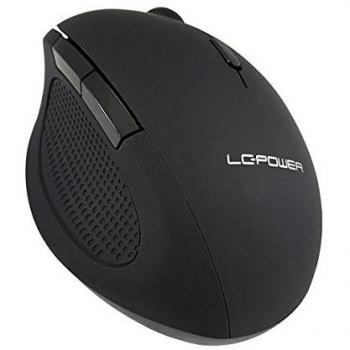 Myš WL optická, ergonomická, 2xAAA v príbale, čierna, LC-POWER