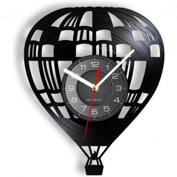 Decoración para Sala: Globo de Aire Vintage con Reloj y Fuego