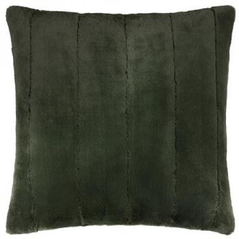 Green Velvet Empress Faux Fur Throw Pillow