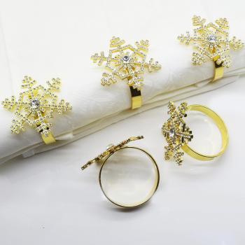 Detalles de Boda: Anillo Circular de Servilletas con Copo de Nieve