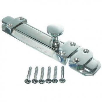 6 Inch Tower Bolt Door Lock Polished Chrome