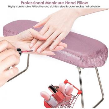 Oreiller de manucure en cuir PU pliable